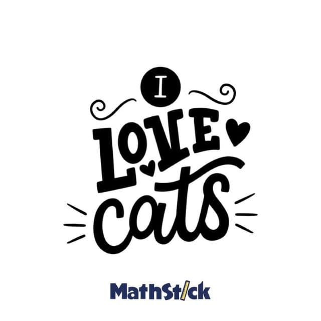 Sticker Citation "I Love Cats" — photo 1