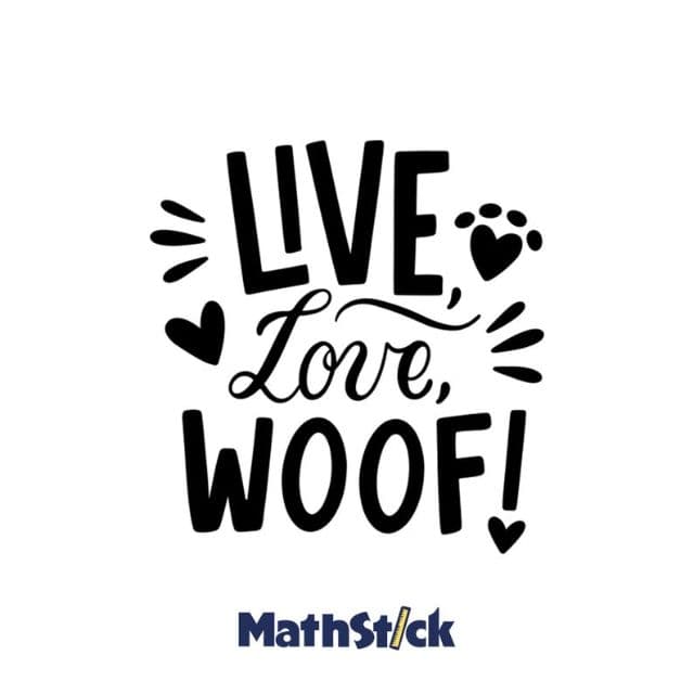Sticker Citation "Live, Love, Woof!" — photo 1