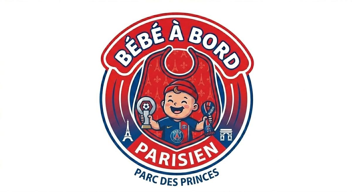 Stickers bébé à bord PSG